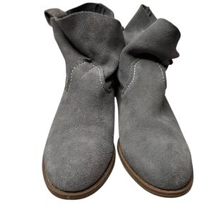 Carlos Santana Leighton‎ Ankle Boots woman’s size 7.5 Gray Suede Leather Slip On